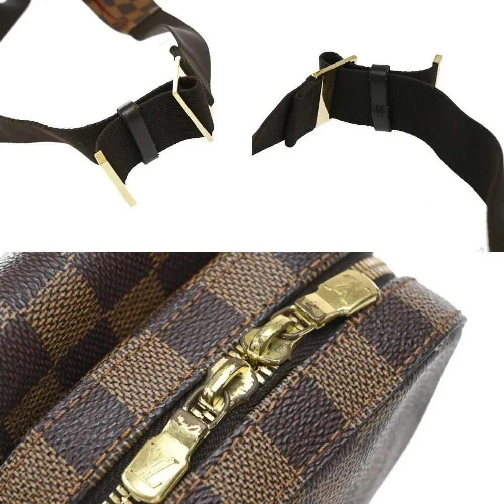 LOUIS VUITTON Geronimos Bum Body Bag Damier Ebene Leather Brown N51994 17KB265